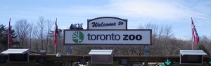 The entrance of the Toronto Zoo.