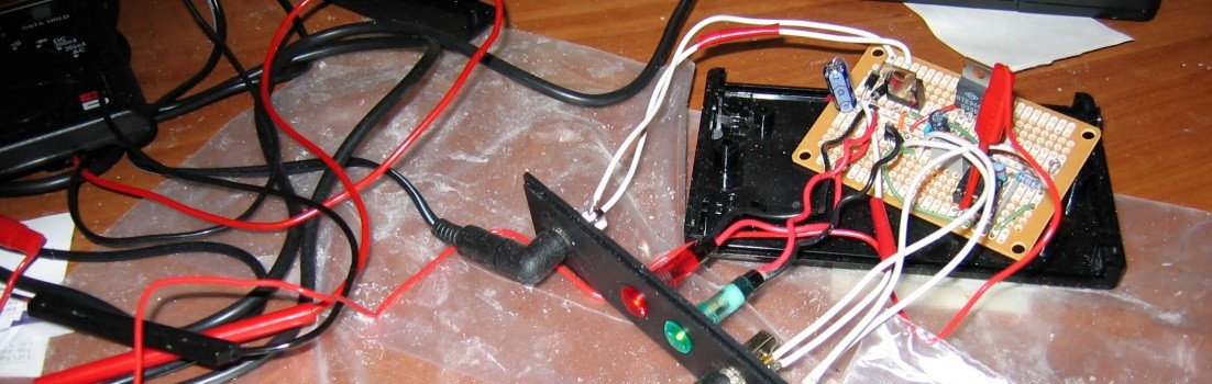 A picture of some wires and electronic components soldered to a board.