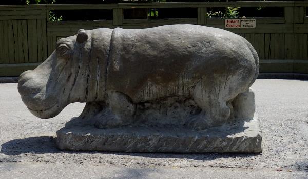 Hippopotamus statue