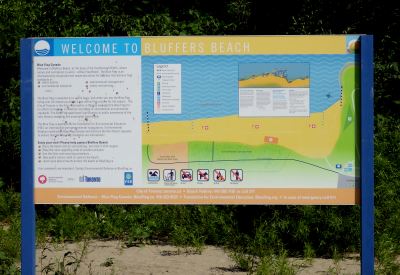 Bluffers Beach Sign.
