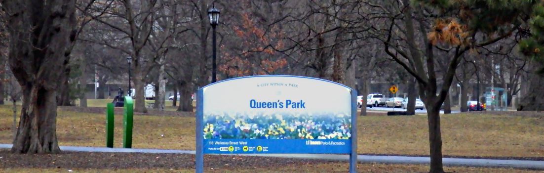 Queen's Park Sign.