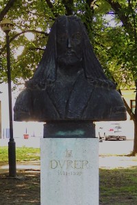A bust of Albrecht Dürer, Gyula, Hungary.