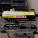 Coin operated shopping cart.